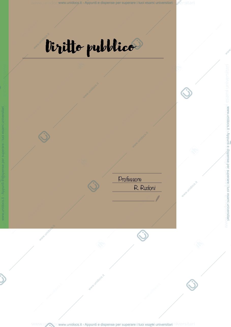 Anteprima pagina 1 — Appunti di diritto pubblico 