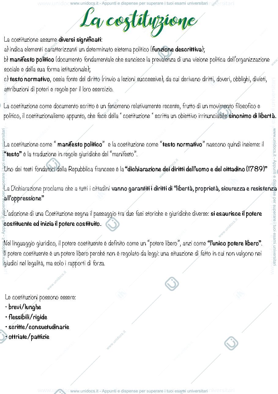 Anteprima pagina 4 — Appunti di diritto pubblico 