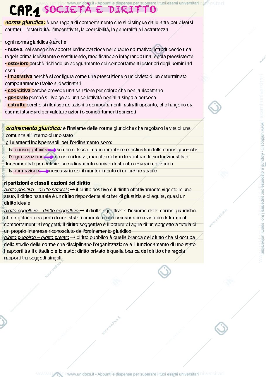 Anteprima pagina 1 — Appunti di diritto pubblico 