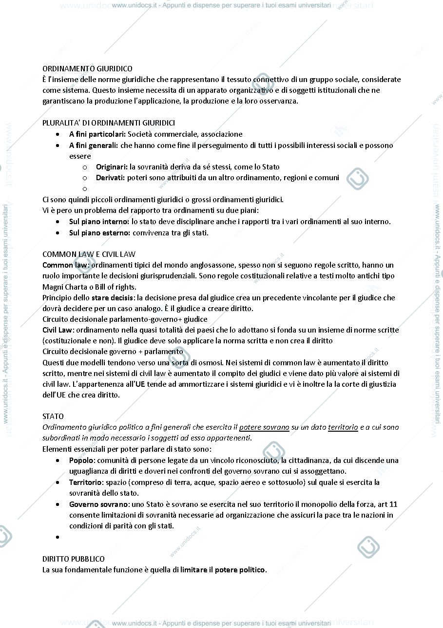 Anteprima pagina 2 — Appunti di diritto pubblico