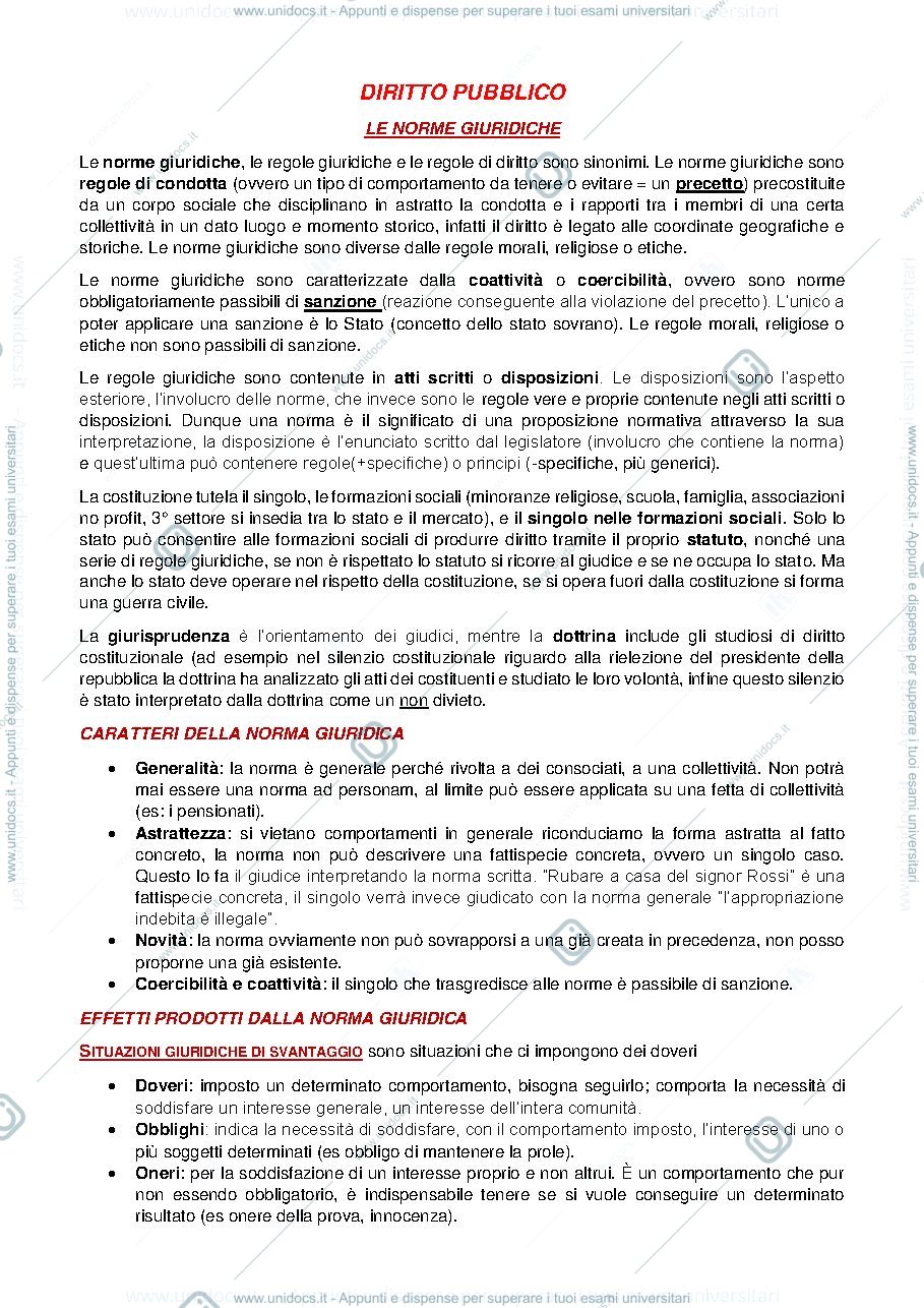 Anteprima pagina 1 — Diritto pubblico