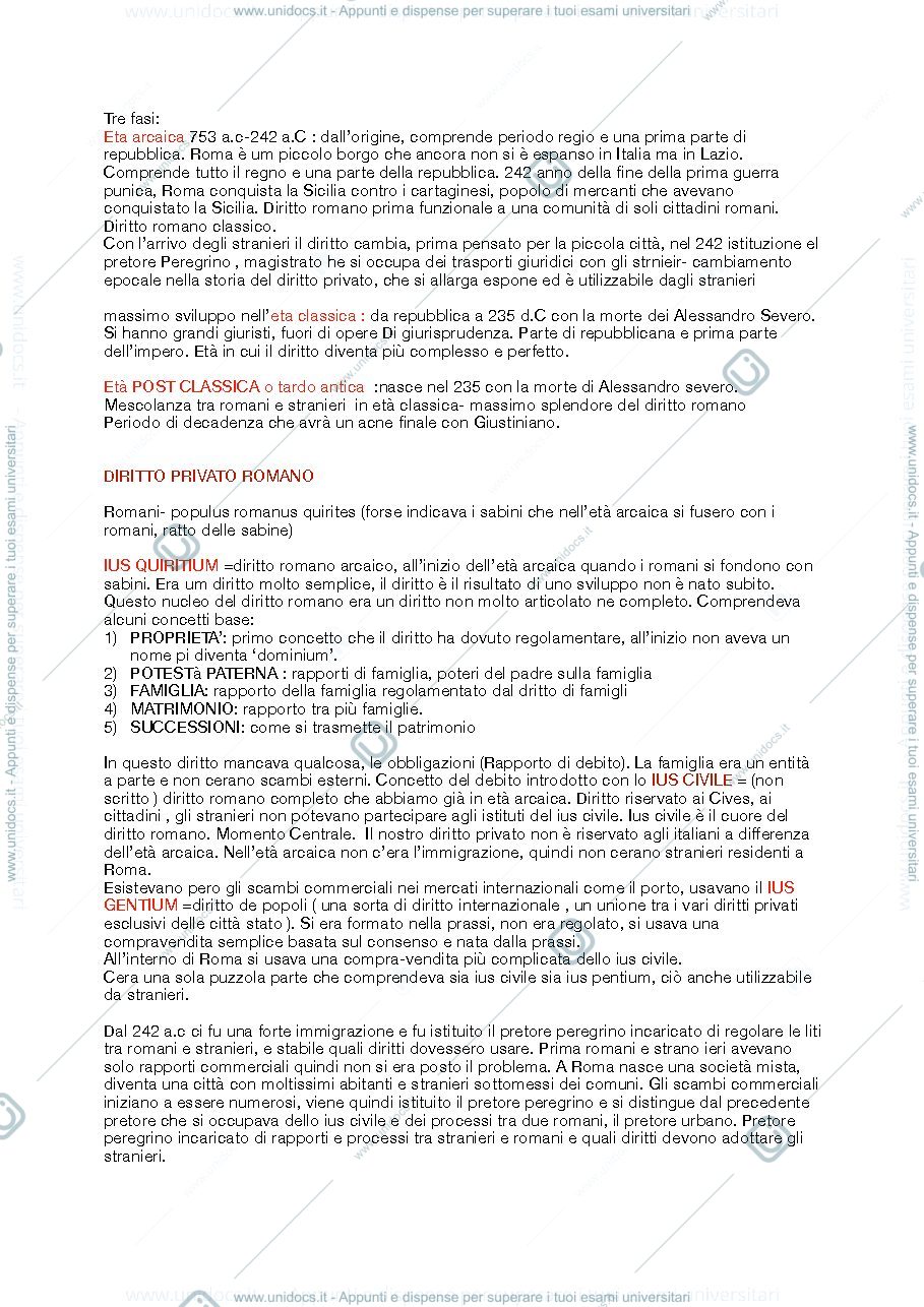 Anteprima pagina 3 — appunti  diritto romano