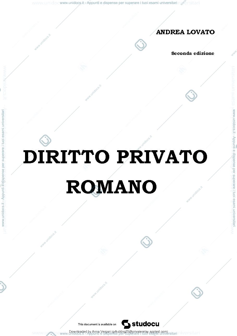 Anteprima pagina 2 — DIRITTO PRIVATO ROMANO
