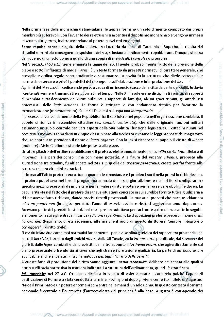 Anteprima pagina 2 — Diritto romano