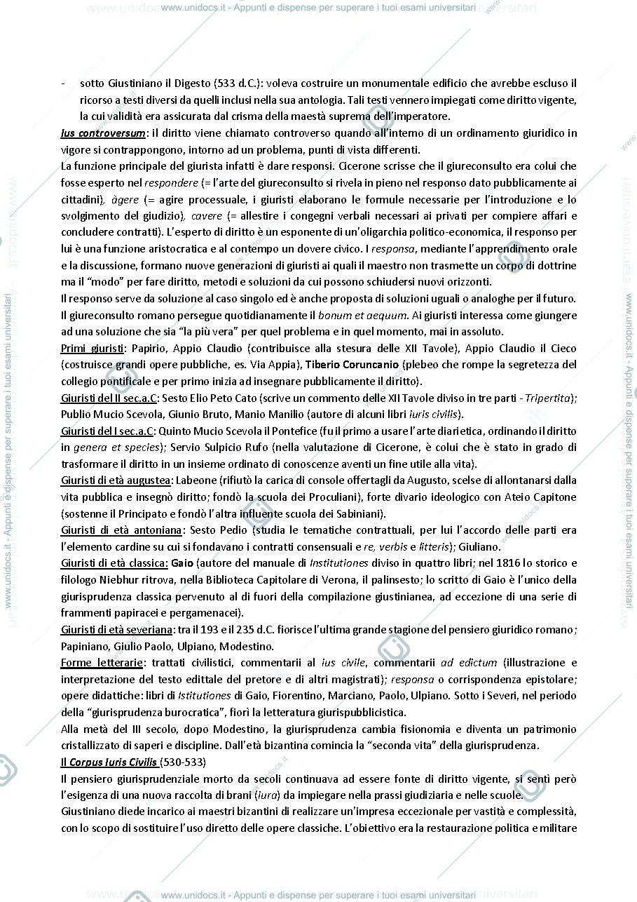 Anteprima pagina 4 — Diritto romano