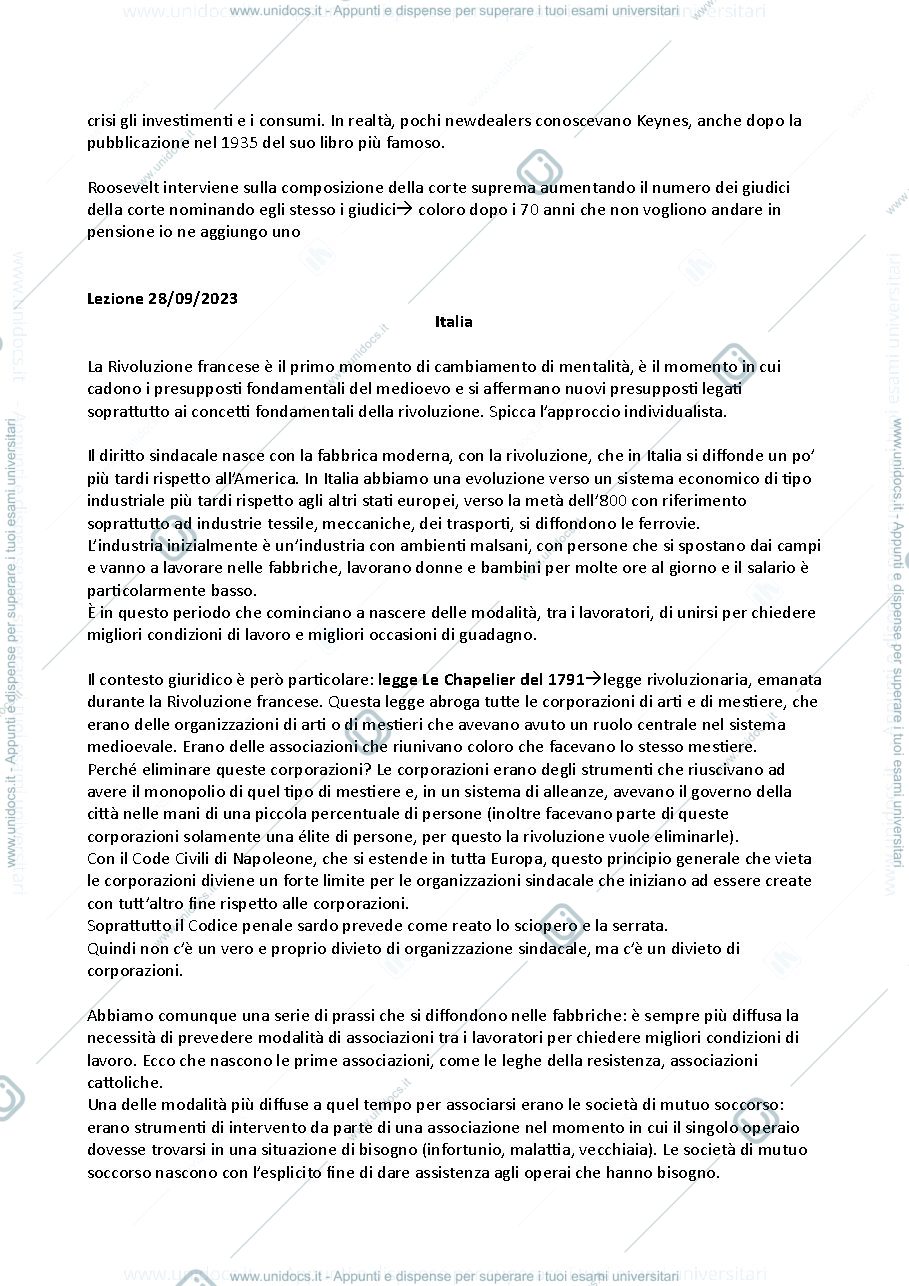 Anteprima pagina 5 — Diritto sindacale e delle relazioni industriali 