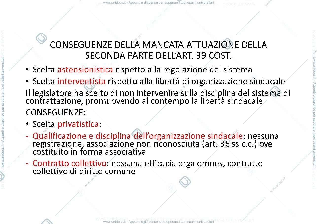 Anteprima pagina 2 —  Slides diritto Sindacale