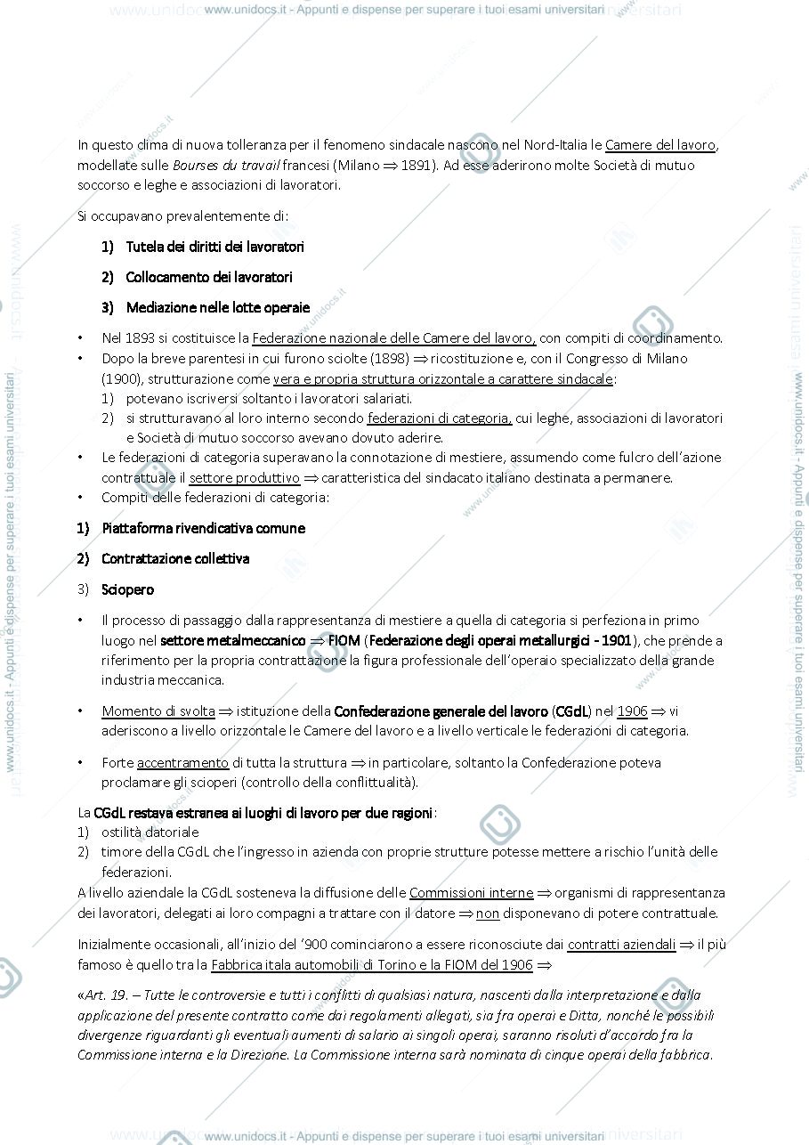Anteprima pagina 3 — Diritto del lavoro appunti di lezione 