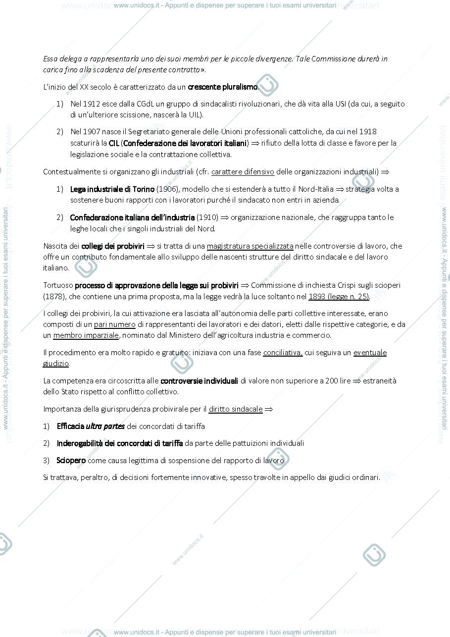 Anteprima pagina 4 — Diritto del lavoro appunti di lezione 