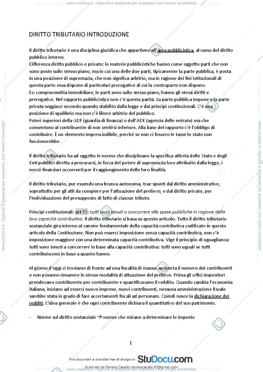 Anteprima pagina 2 — diritto tributario 