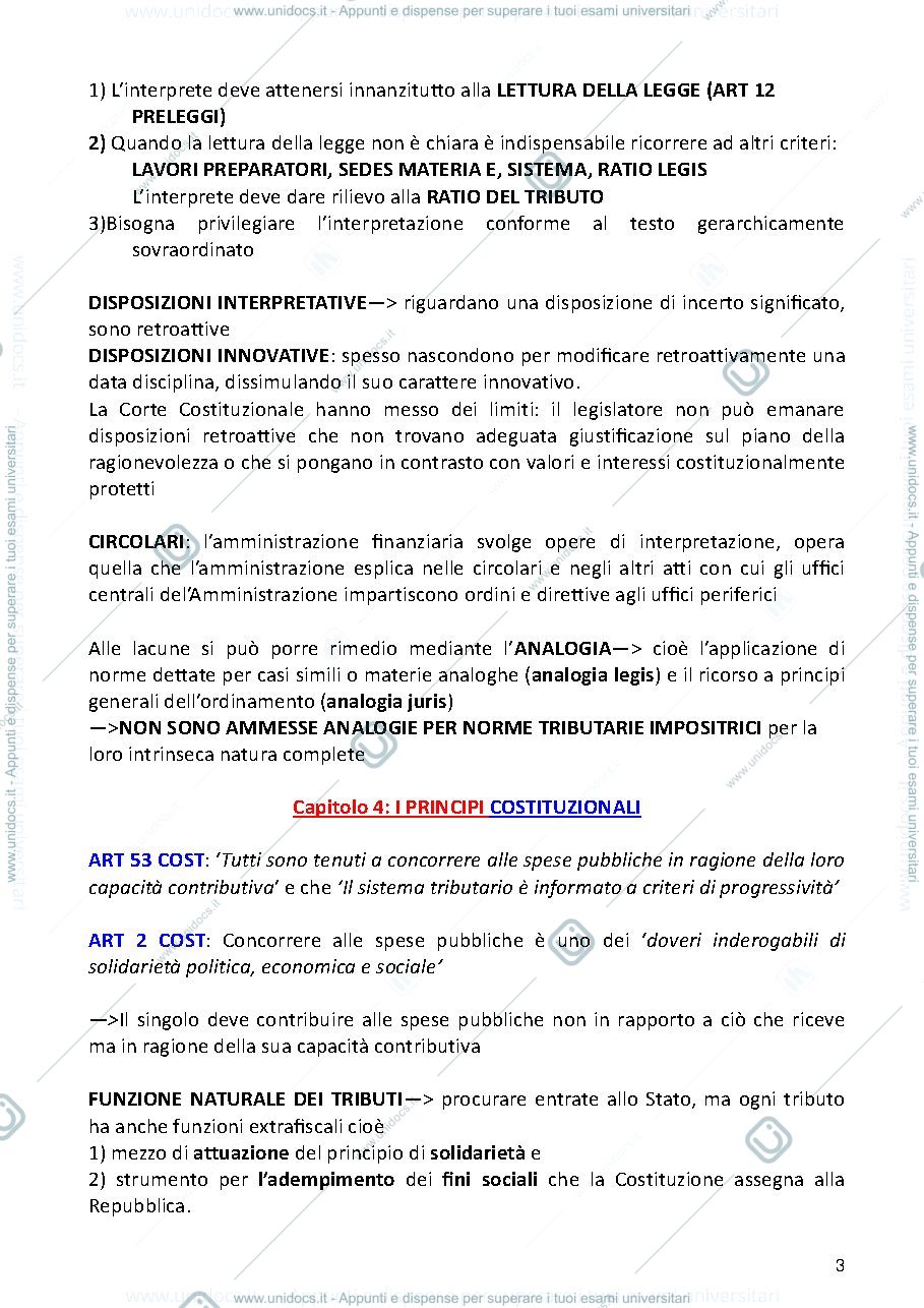 Anteprima pagina 3 — Riassunto Compendio di diritto tributario  Tesauro 