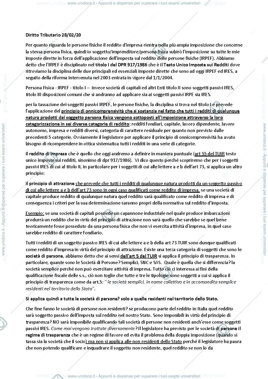 Anteprima pagina 1 — diritto tributario