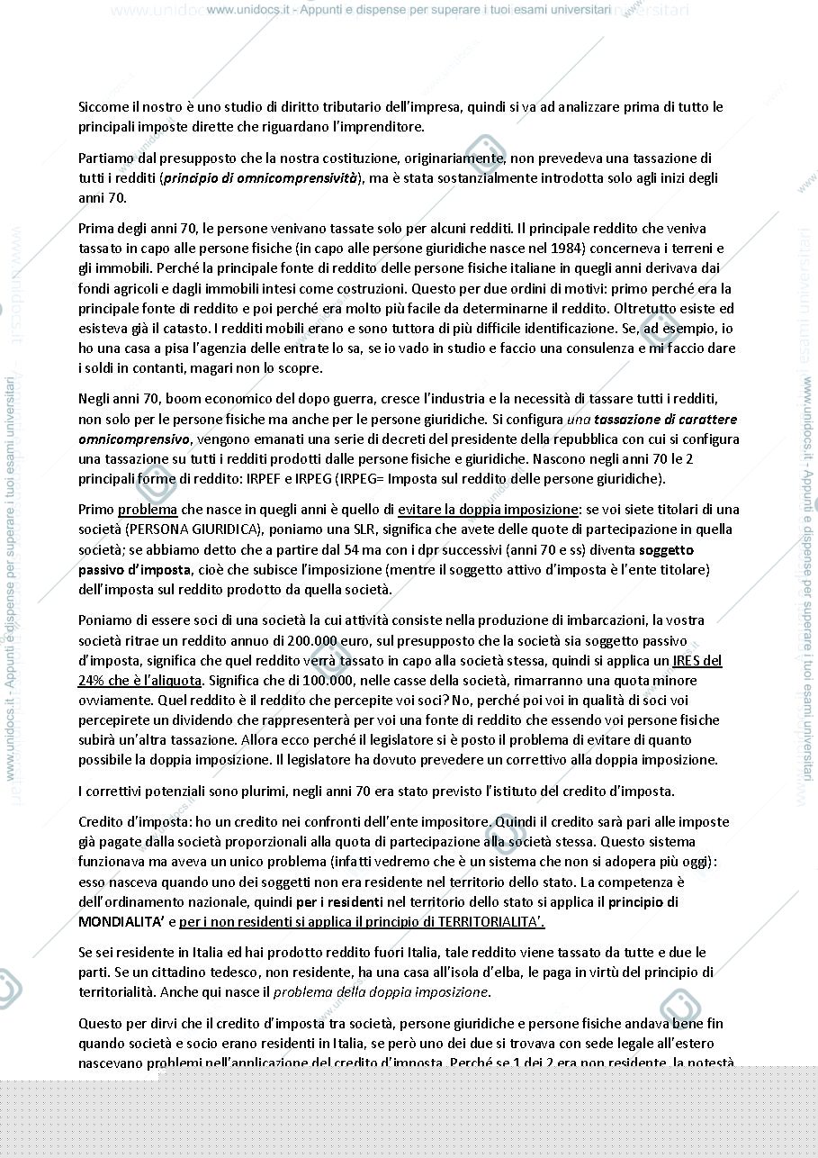 Anteprima pagina 2 — appunti diritto tributario