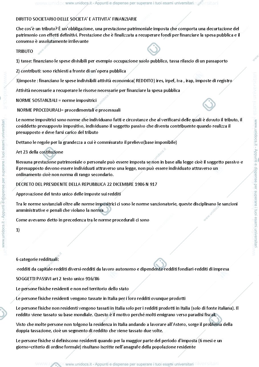 Anteprima pagina 1 — diritto tributario delle imprese
