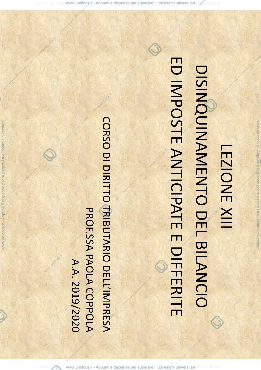 Anteprima pagina 1 — imposte differite e anticipate