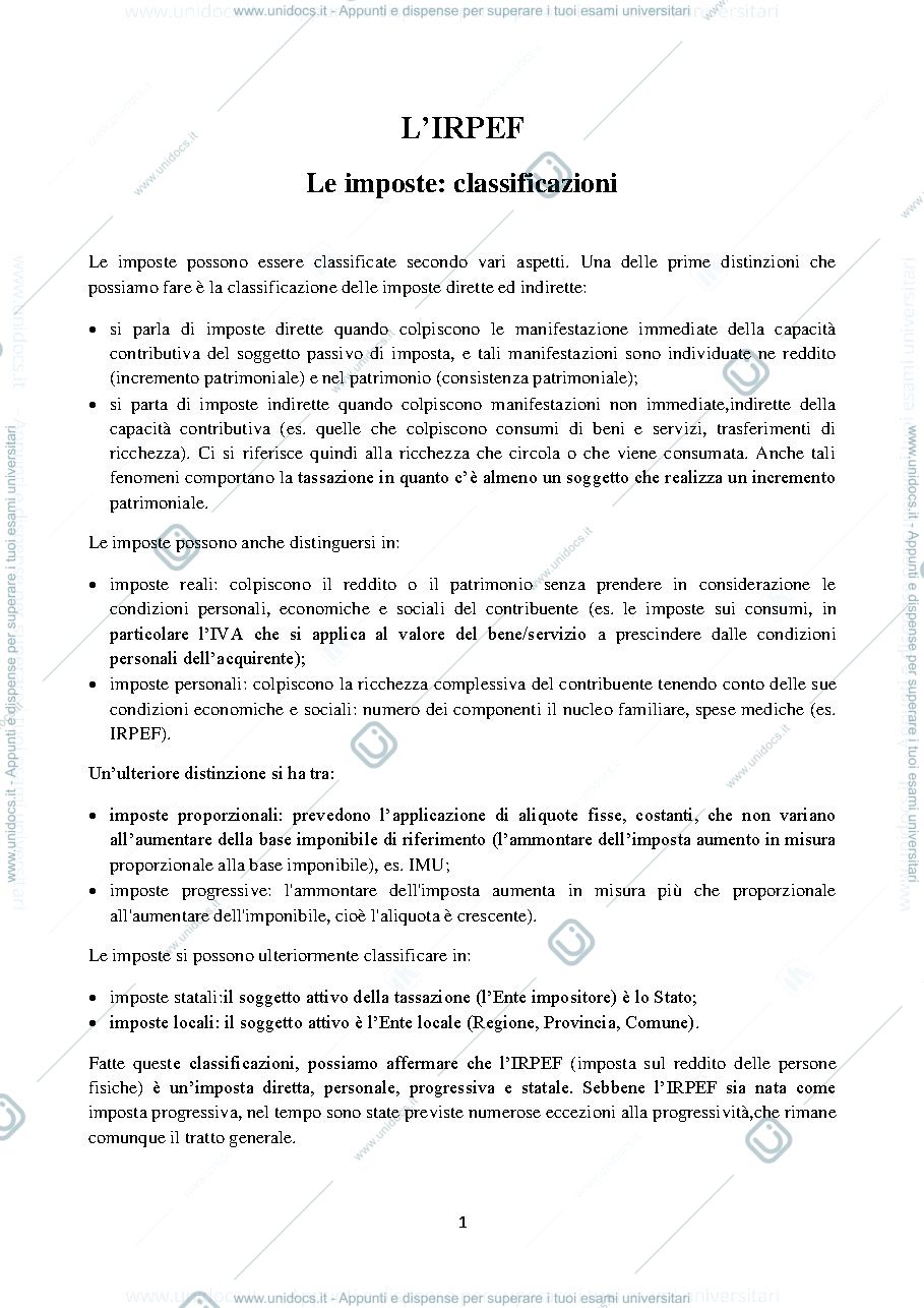 Anteprima pagina 1 — 1 lezione