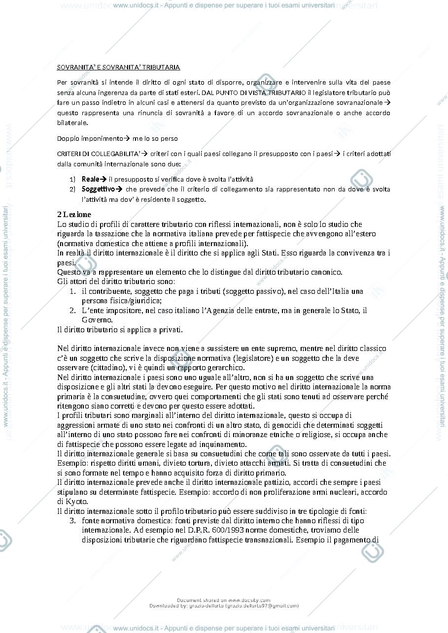 Anteprima pagina 4 — Diritto tributario internazionale