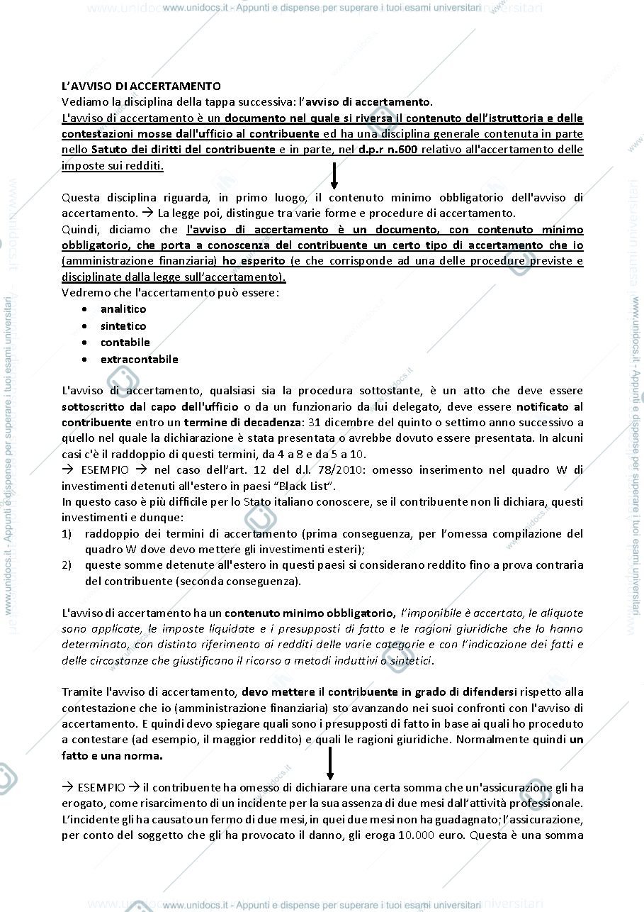 Anteprima pagina 2 — avviso di accertamento