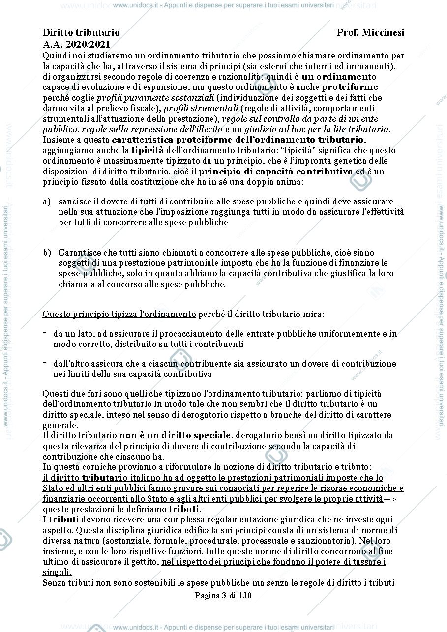 Anteprima pagina 3 — Appunti diritto tributario