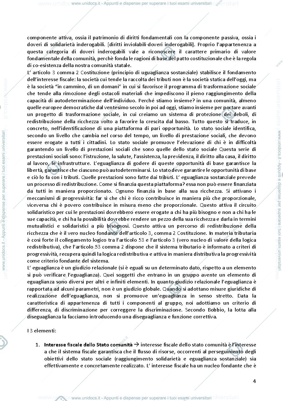 Anteprima pagina 4 — Appunti delle lezioni Diritto tributario parte generale 