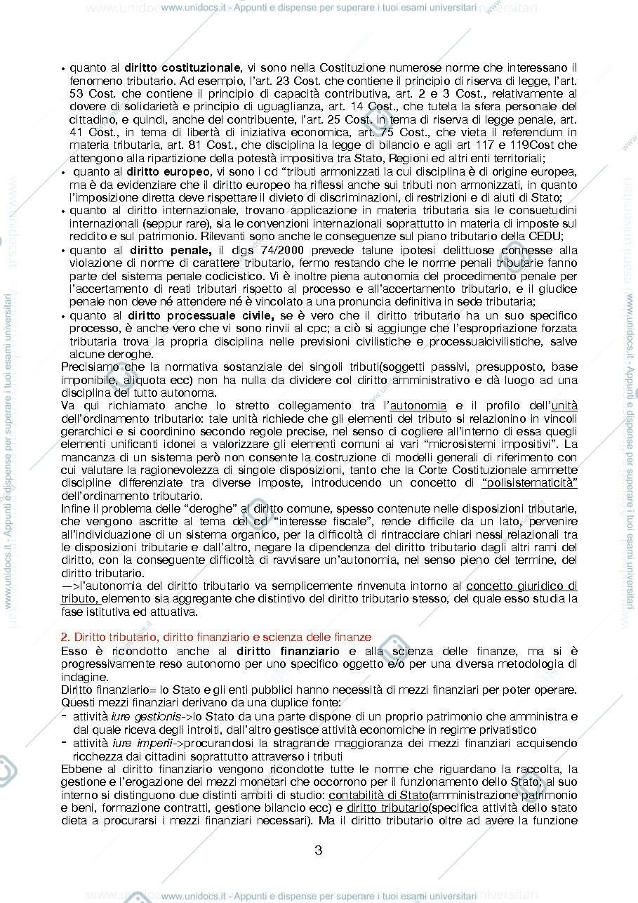 Anteprima pagina 3 — Riassunti diritto tributario