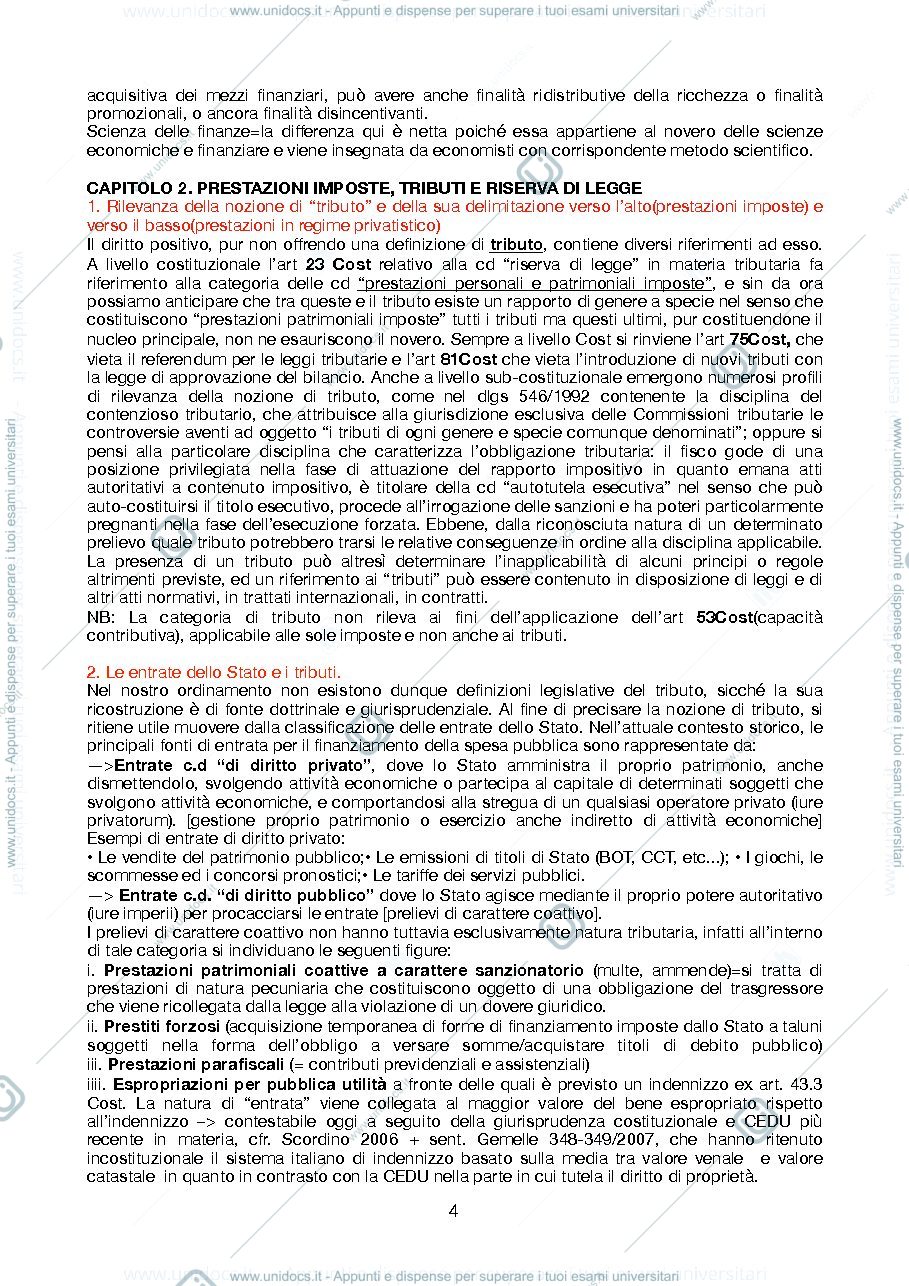 Anteprima pagina 4 — Riassunti diritto tributario
