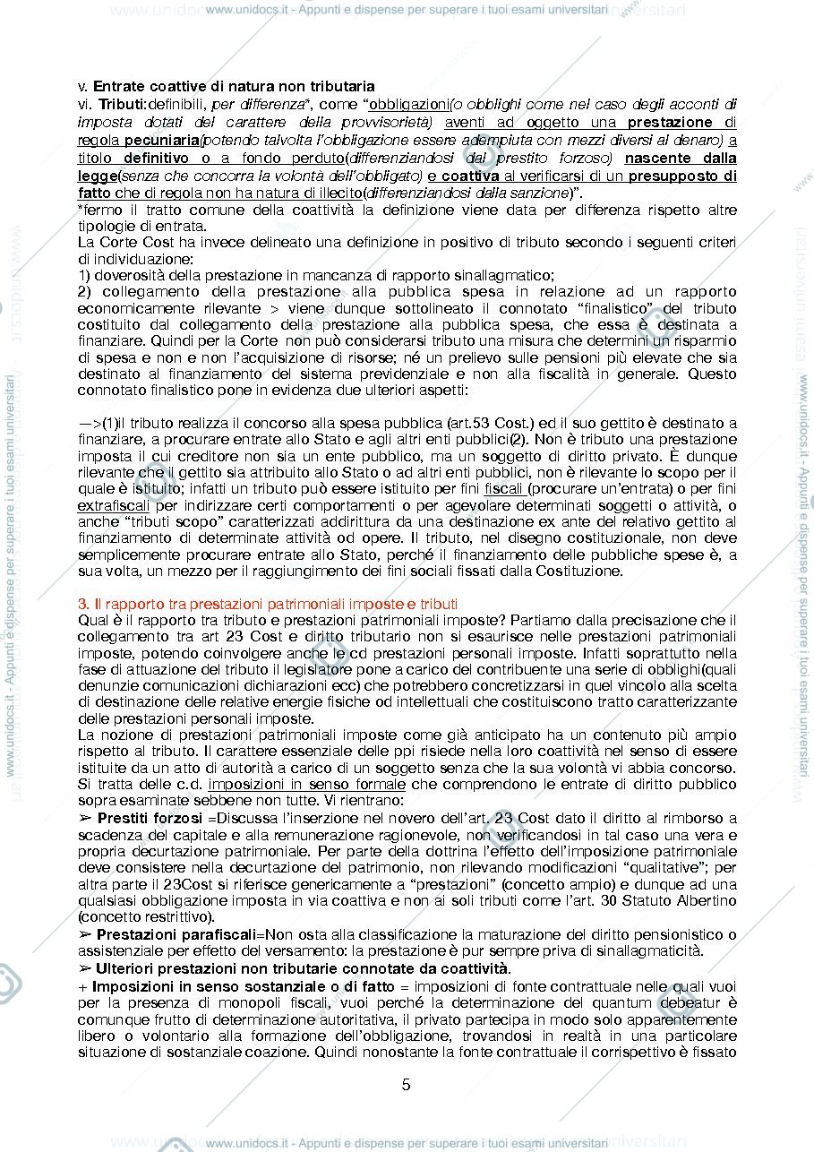 Anteprima pagina 5 — Riassunti diritto tributario