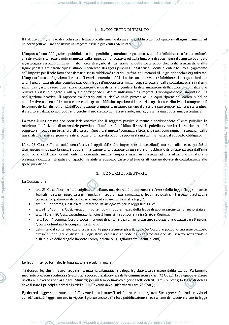 Anteprima pagina 1 — Diritto tributario