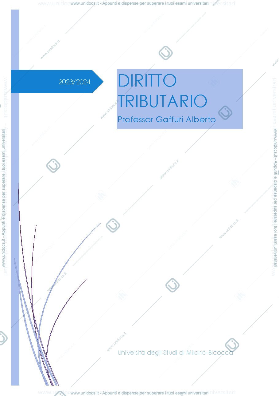 Anteprima pagina 1 — Diritto Tributario