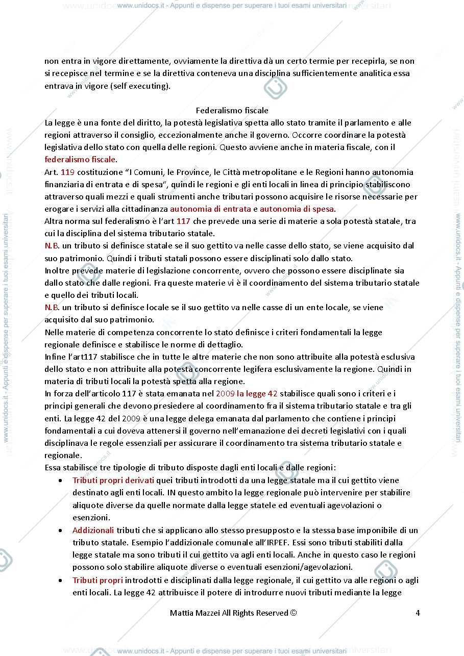 Anteprima pagina 4 — diritto tributario doc