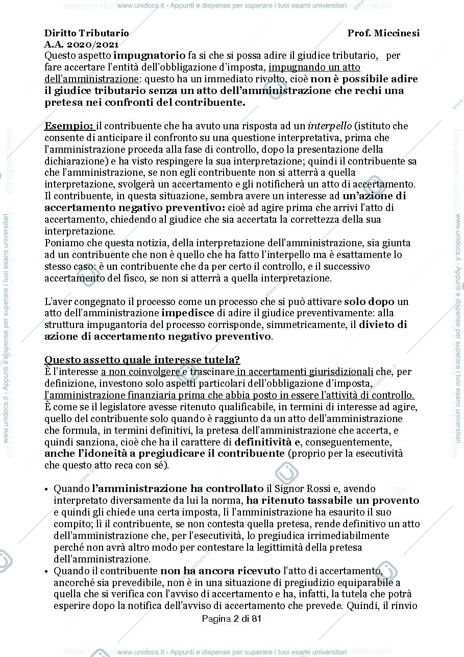 Anteprima pagina 2 — Appunti diritto tributario 