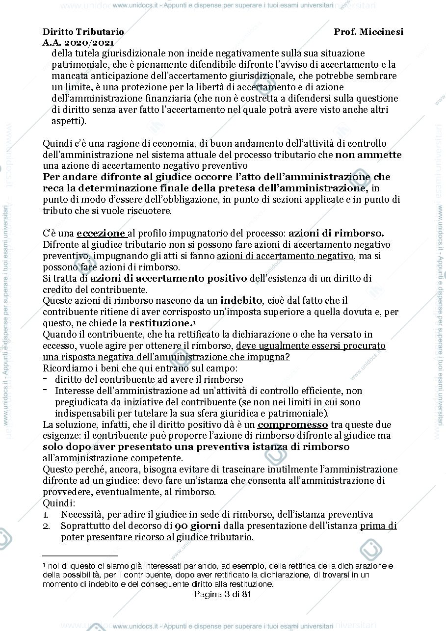 Anteprima pagina 3 — Appunti diritto tributario 