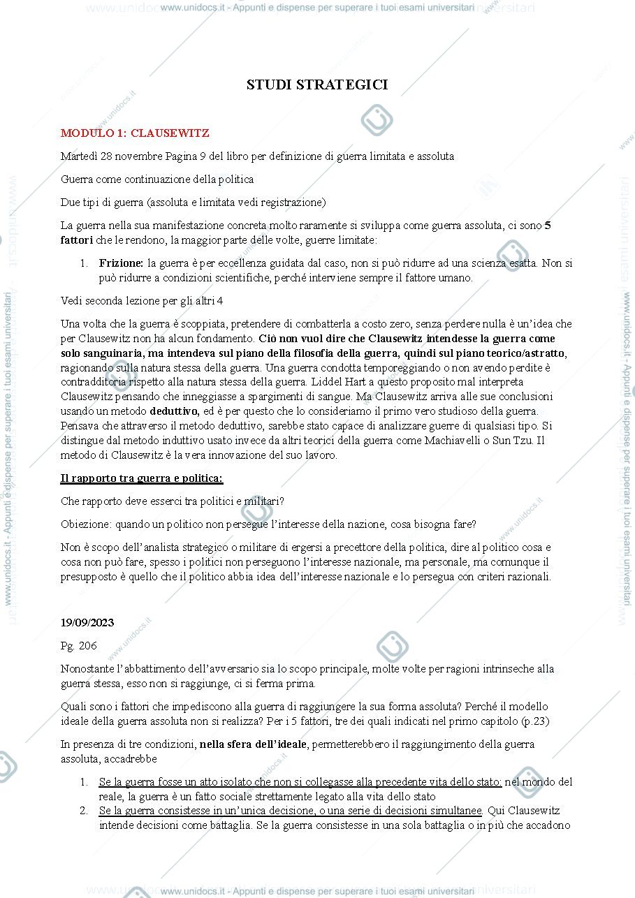 Anteprima pagina 1 — Studi strategici