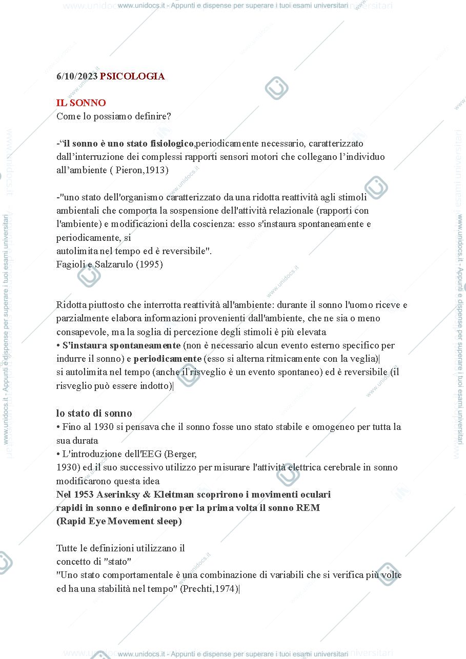 Anteprima pagina 4 — Appunti Psicologia, primo anno