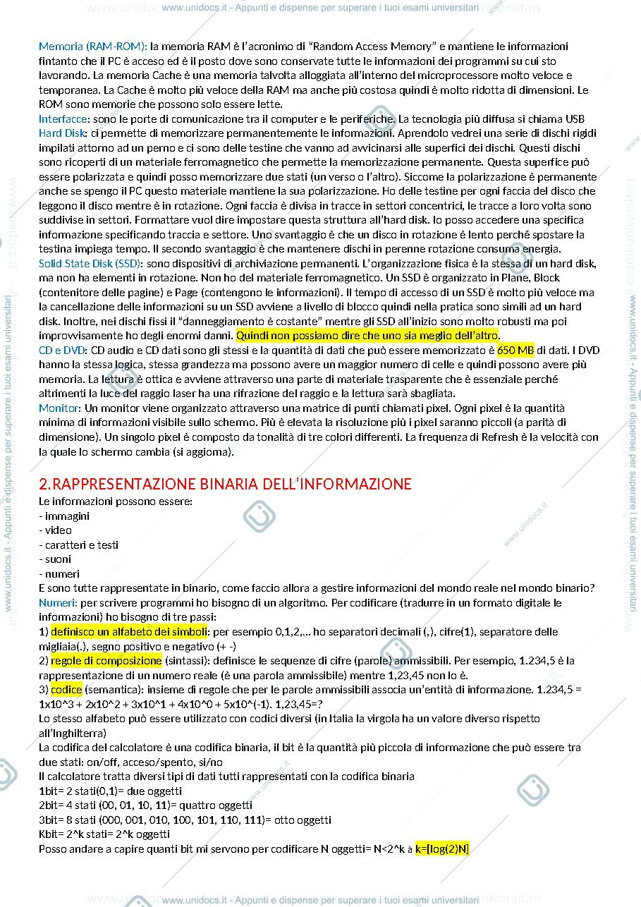 Anteprima pagina 2 — Appunti di Informatica Grafica