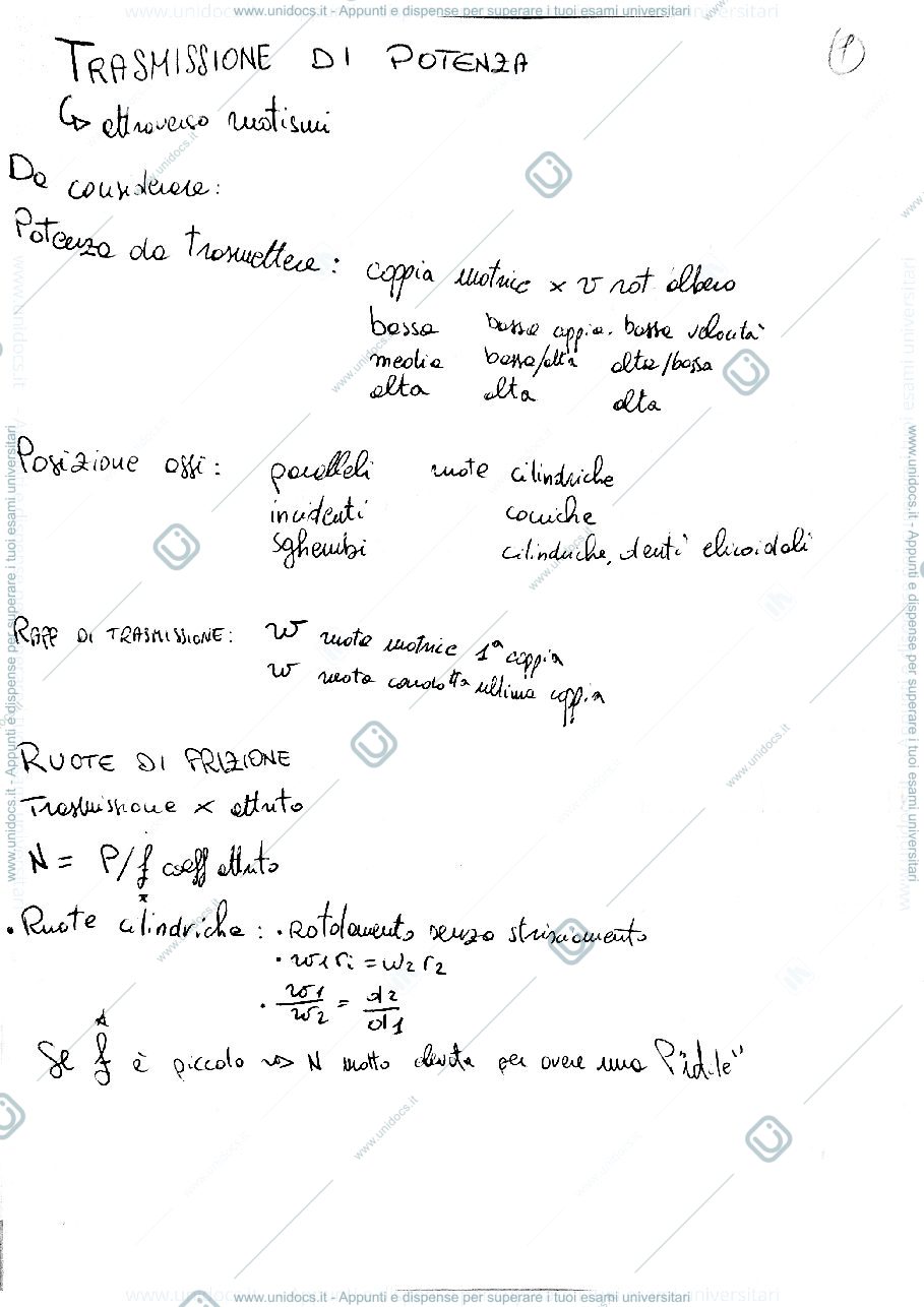 Anteprima pagina 1 — Trasmissione di potenza