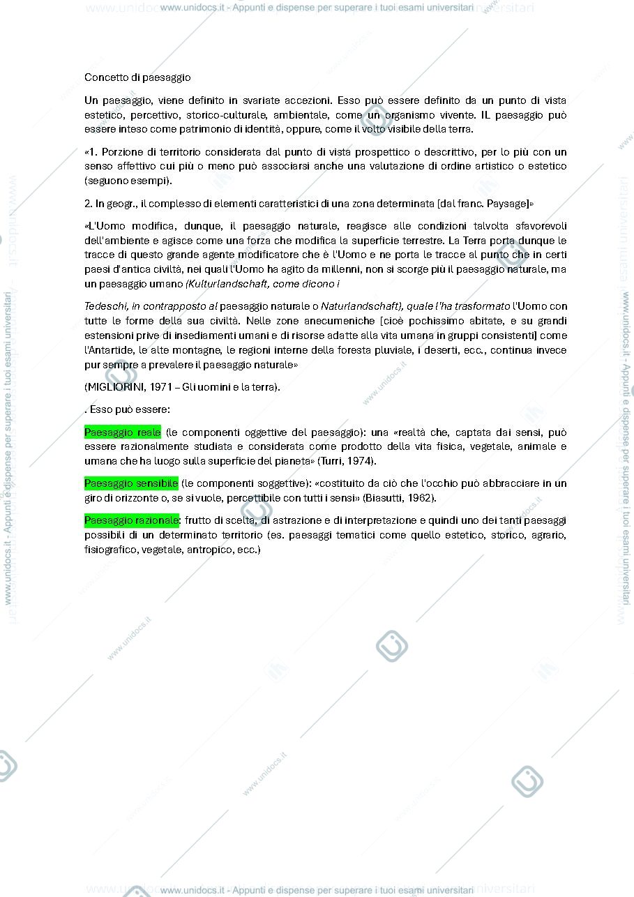 Anteprima pagina 1 — concetti di paesaggio, flora e vegetazione