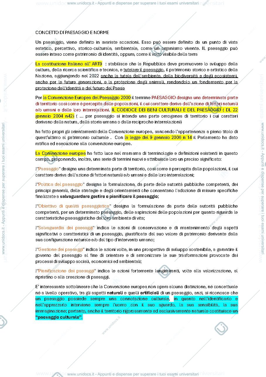 Anteprima pagina 2 — concetti di paesaggio, flora e vegetazione