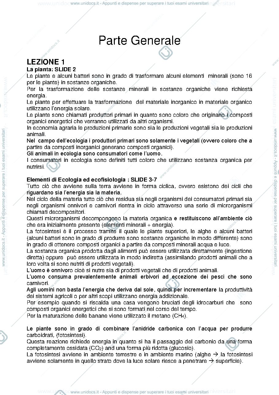 Anteprima pagina 1 — ecologia parte generale 