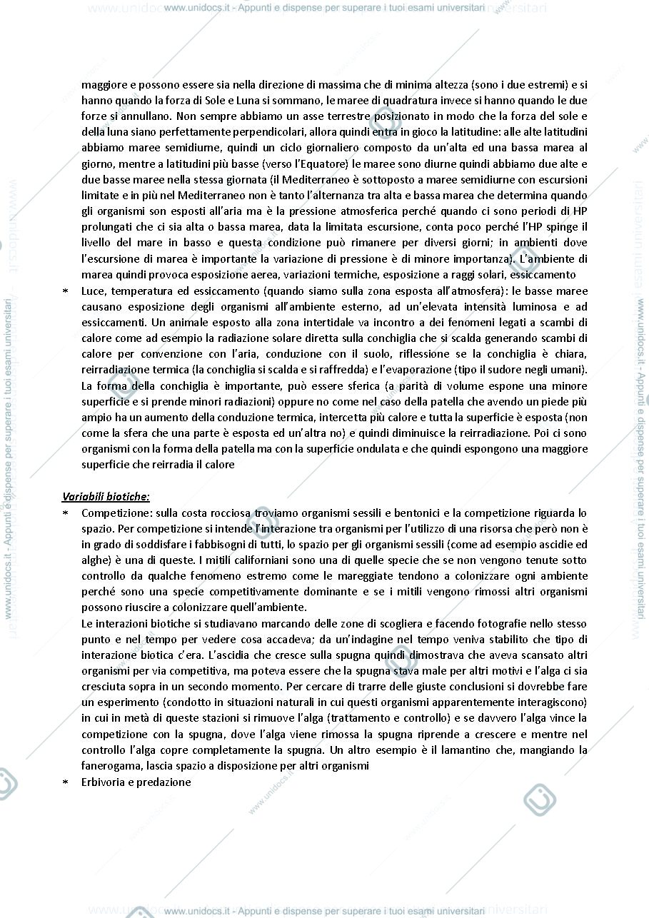 Anteprima pagina 3 — Ecologia Sperimentale e Biodiversità di Coste Rocciose