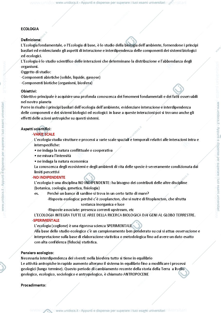 Anteprima pagina 1 — Ecologia