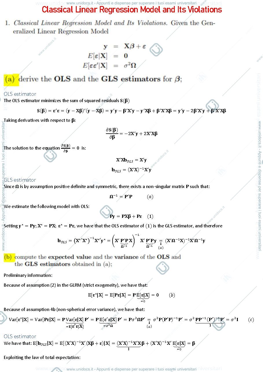 Anteprima pagina 1 — Riassunto parte estimation 