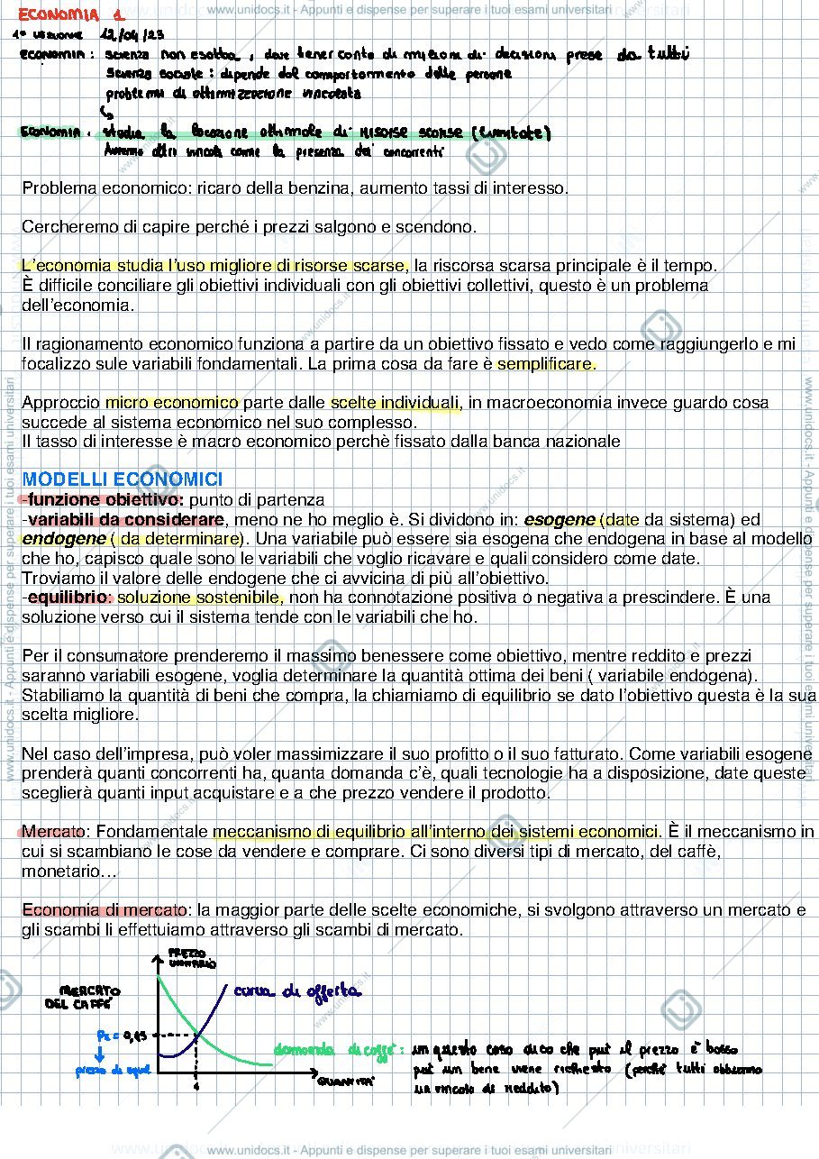 Anteprima pagina 1 — MICROECONOMIA 