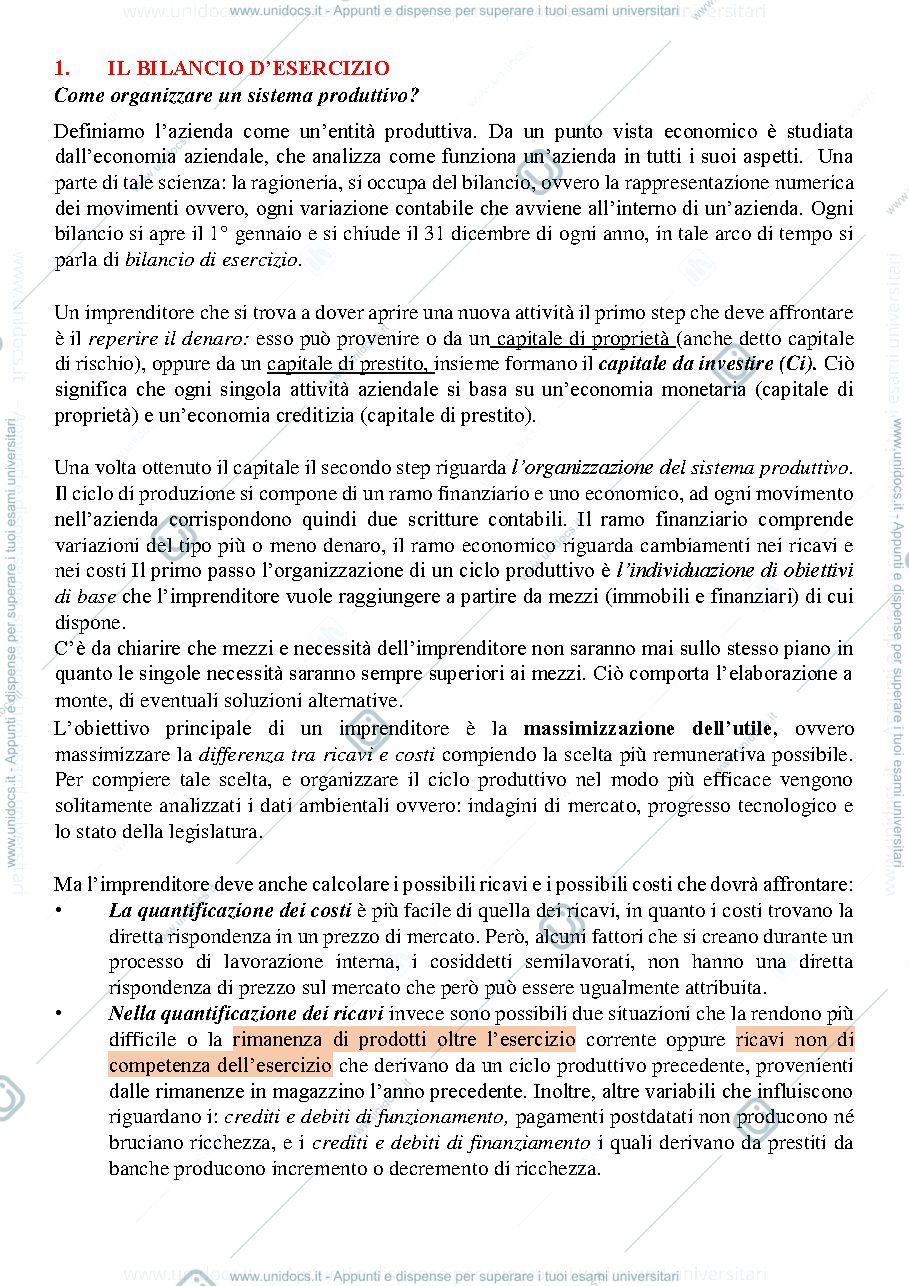 Anteprima pagina 1 — ECONOMIA AZIENDALE COMPLETO PARTE 2.pdf