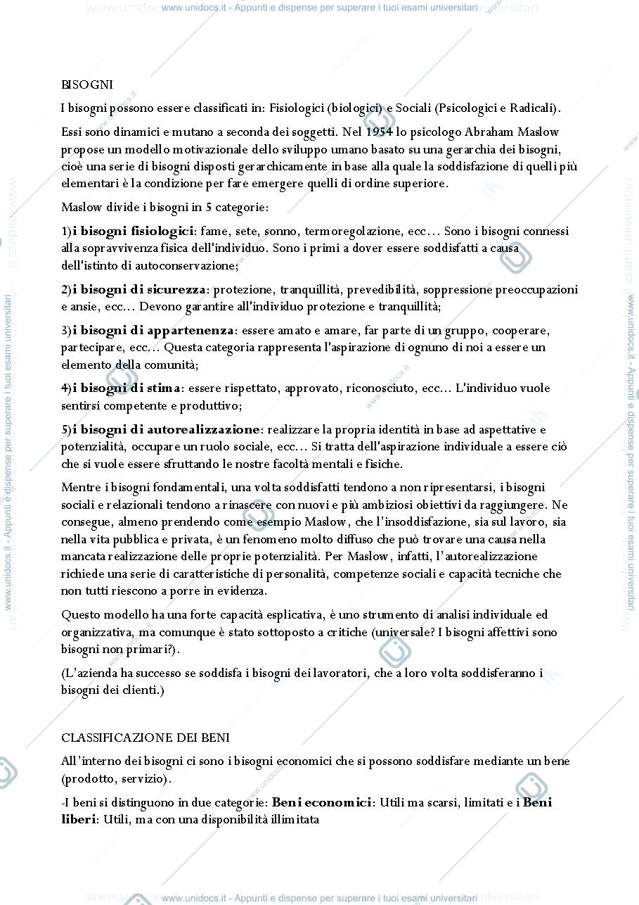Anteprima pagina 1 — Riassunto primo parziale economia aziendale