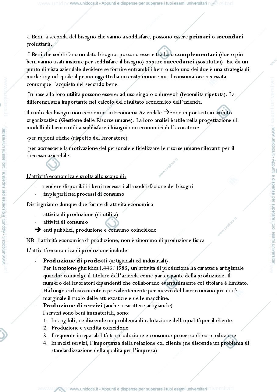 Anteprima pagina 2 — Riassunto primo parziale economia aziendale
