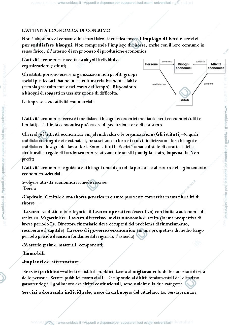 Anteprima pagina 4 — Riassunto primo parziale economia aziendale