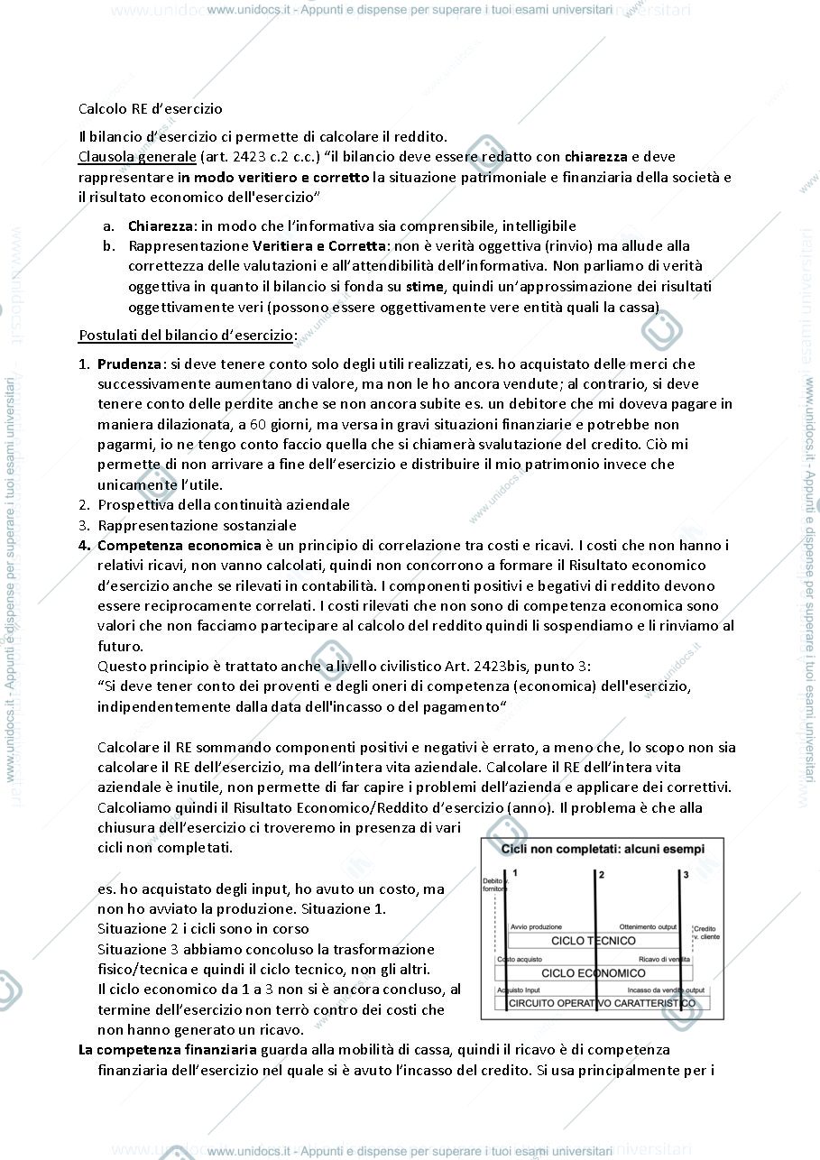 Anteprima pagina 1 — Appunti 2 parziale economia aziendale
