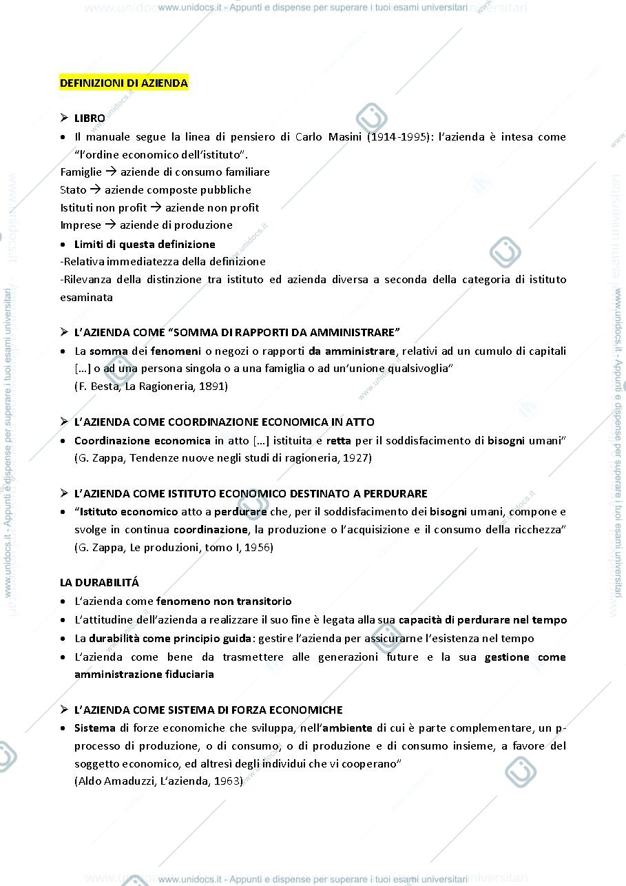 Anteprima pagina 1 — Definizione di azienda