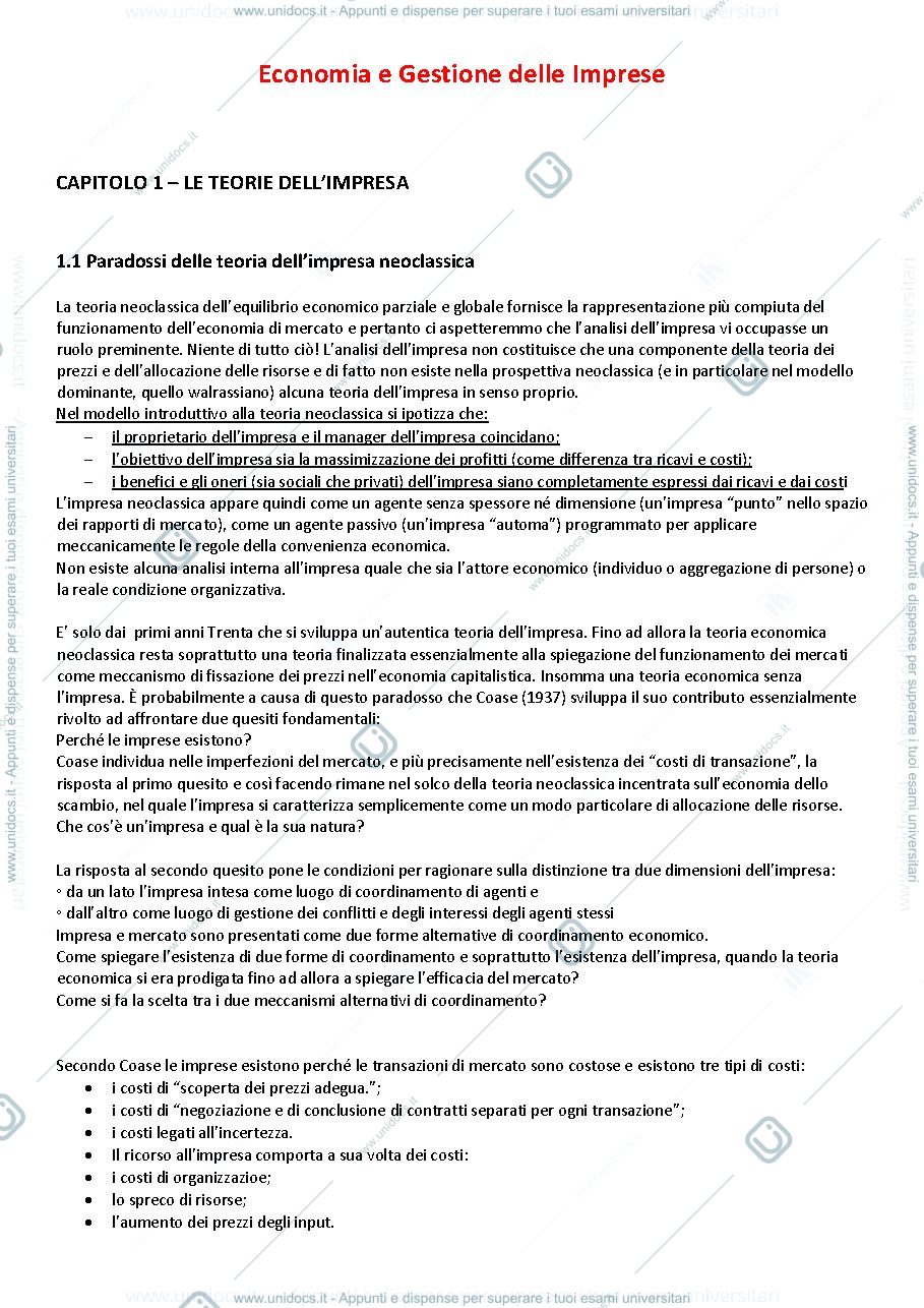 Anteprima pagina 1 — economia e gestione delle imprese